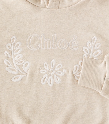 Hooded cotton cardigan | Chloé Kids