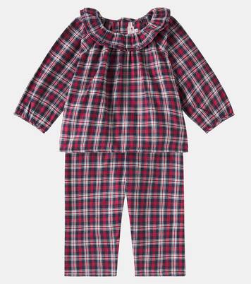 Baby Barulina checked cotton pajamas | Bonpoint