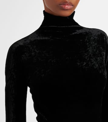 Robe midi en velours | Alaïa