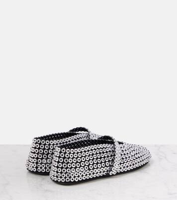 Embellished suede Mary Jane flats | Alaïa