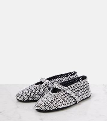 Embellished suede Mary Jane flats | Alaïa