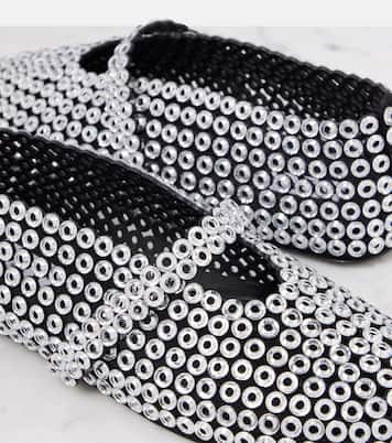 Embellished suede Mary Jane flats | Alaïa