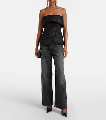 Off-Shoulder-Top aus Jacquard | Rotate