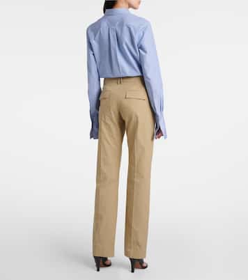 Selvie cotton straight pants | The Row