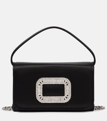 Pilgrim Micro embellished satin shoulder bag | Roger Vivier