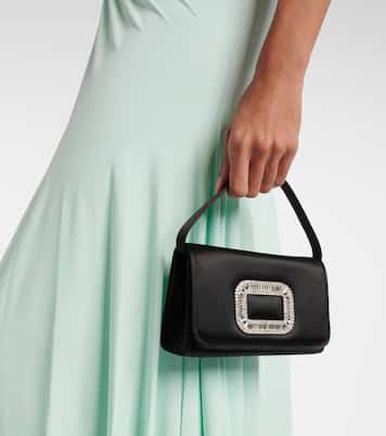 Pilgrim Micro embellished satin shoulder bag | Roger Vivier