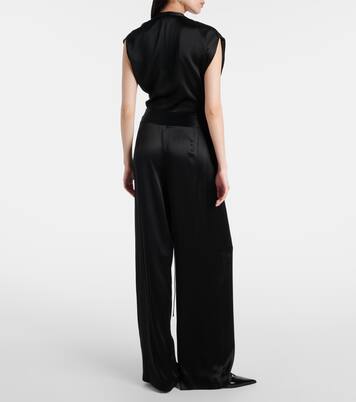 High-rise silk wide-leg pants | The Sei