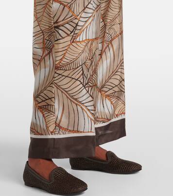 Weite Hose aus Seide | Brunello Cucinelli