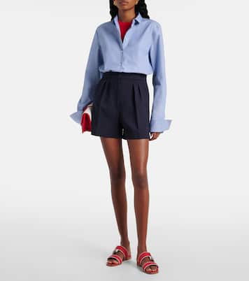 Tituba leather-trimmed raffia sandals | Manolo Blahnik