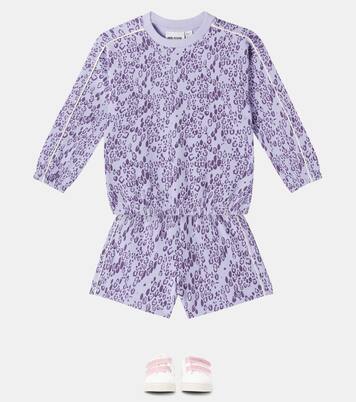 豹纹印花棉质针织短裤 | Mini Rodini