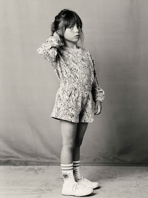 豹纹印花棉质针织短裤 | Mini Rodini