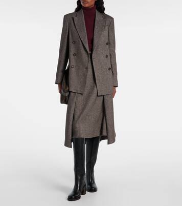 Wool and linen-blend blazer | Brunello Cucinelli