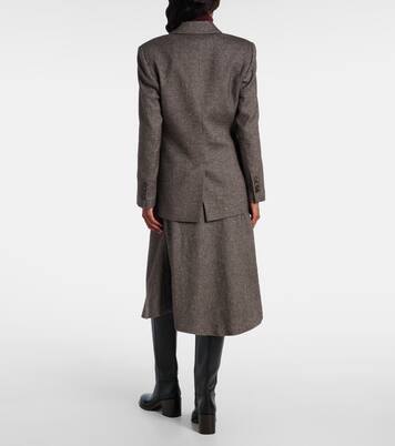 Wool and linen-blend blazer | Brunello Cucinelli