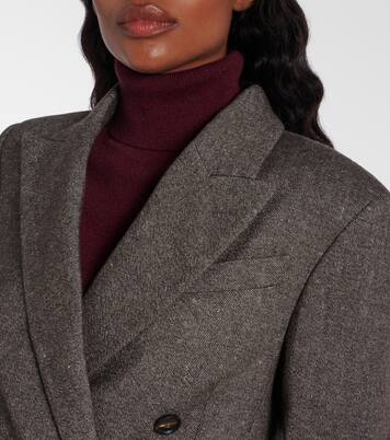 Wool and linen-blend blazer | Brunello Cucinelli