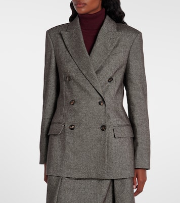 Wool and linen-blend blazer | Brunello Cucinelli