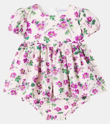 Baby set of floral cotton dress and bloomers | Dolce&Gabbana Kids