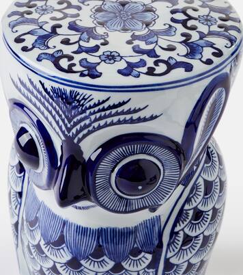 Flower Owl porcelain side table | Polspotten