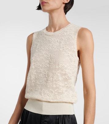 Set of cotton and silk tank top and cardigan | Chloé
