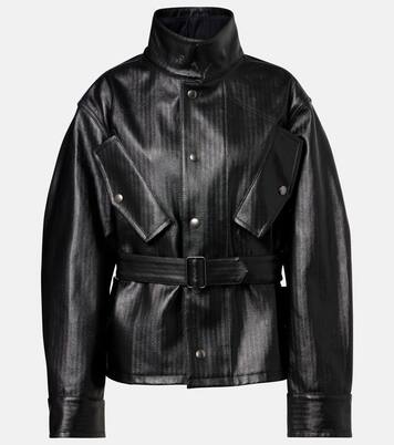 جاكيت من القطن بنقشة الهارينغبون | Maison Margiela