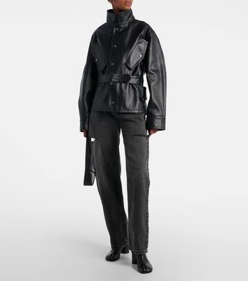 جاكيت من القطن بنقشة الهارينغبون | Maison Margiela