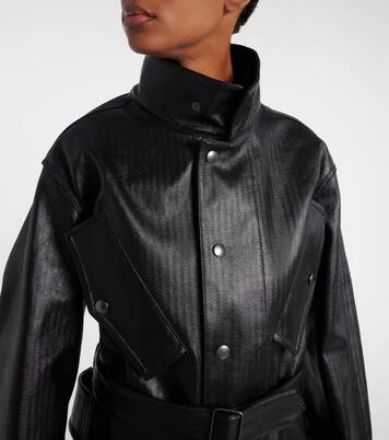 جاكيت من القطن بنقشة الهارينغبون | Maison Margiela