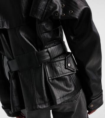 جاكيت من القطن بنقشة الهارينغبون | Maison Margiela