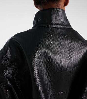 جاكيت من القطن بنقشة الهارينغبون | Maison Margiela