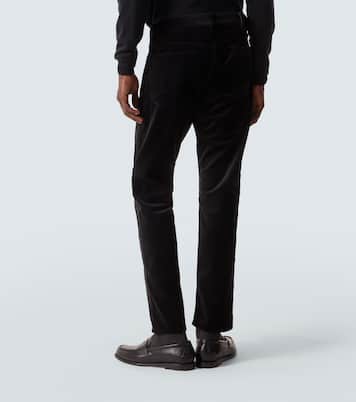 Mid-rise cotton velvet slim pants | Ralph Lauren Purple Label