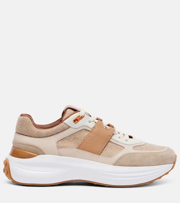 Leather-trimmed sneakers | Tod's