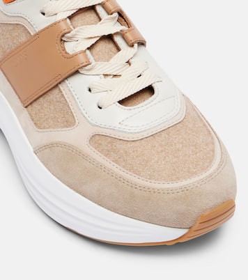 Leather-trimmed sneakers | Tod's