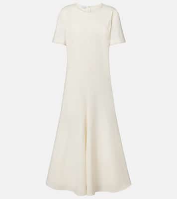 羊毛混纺中长连衣裙 | Brunello Cucinelli