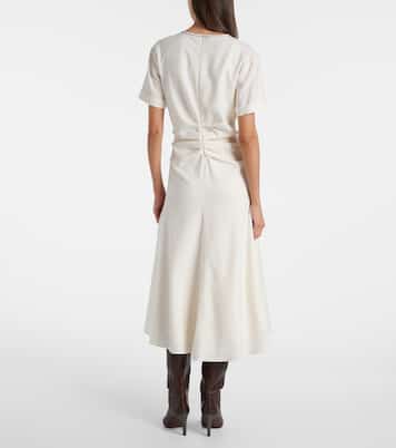 羊毛混纺中长连衣裙 | Brunello Cucinelli