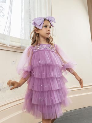 Lady Violet embellished cotton tulle dress | Tutu Du Monde