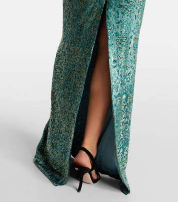 Yolanda off-shoulder brocade gown  | Markarian