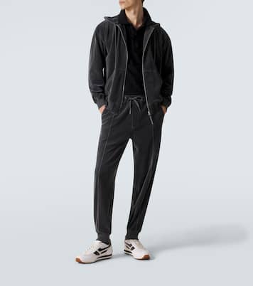Cotton-blend velour sweatpants | Tom Ford