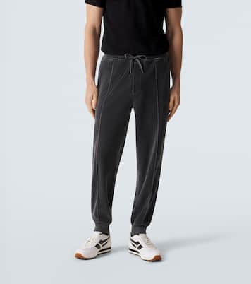 Cotton-blend velour sweatpants | Tom Ford