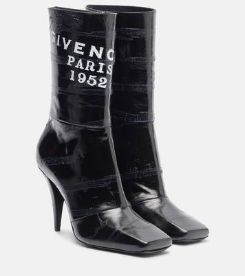 Sliced Square patent leather ankle boots | Givenchy