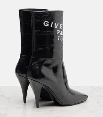 Sliced Square patent leather ankle boots | Givenchy