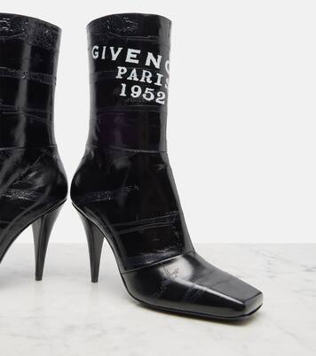 Sliced Square patent leather ankle boots | Givenchy
