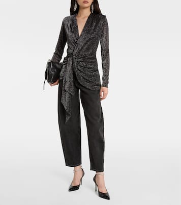 Cinay lamé wrap top | Isabel Marant