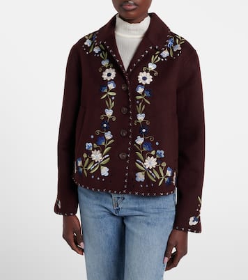 Bestickte Jacke Jude aus einem Wollgemisch | Rixo