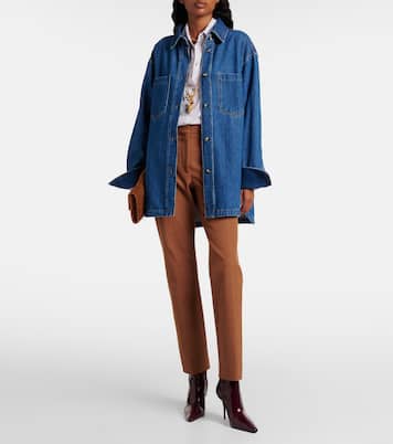 New Coleman gabardine straight pants | Joseph