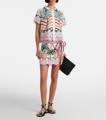 Broderie anglaise cotton shirt | Farm Rio