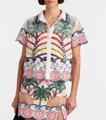 Broderie anglaise cotton shirt | Farm Rio