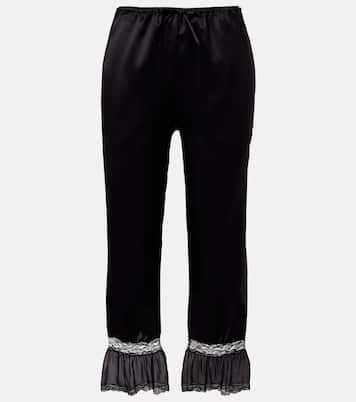 Pantalon ample en satin de soie | Saint Laurent