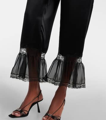 Pantalon ample en satin de soie | Saint Laurent