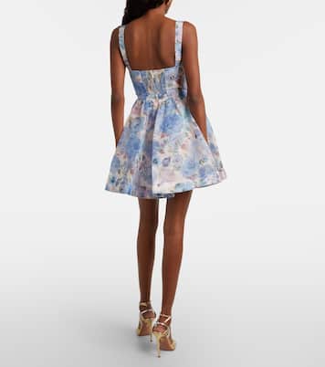 Robe Rebellion en lin et soie à fleurs | Zimmermann