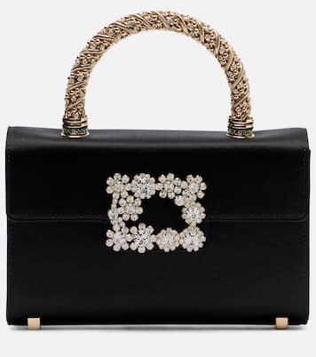 Henkeltasche Jewel Efflorescence Mini aus Satin | Roger Vivier