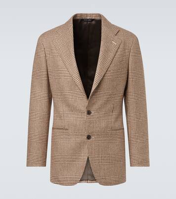 Blazer en alpaga à carreaux  | Saman Amel