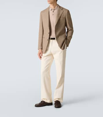 Blazer en alpaga à carreaux  | Saman Amel